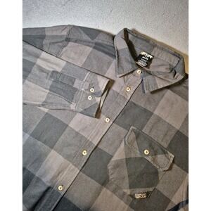 FXR Racing Timber Flannel Black And Gray Plaid Front Pockets Size 3XL